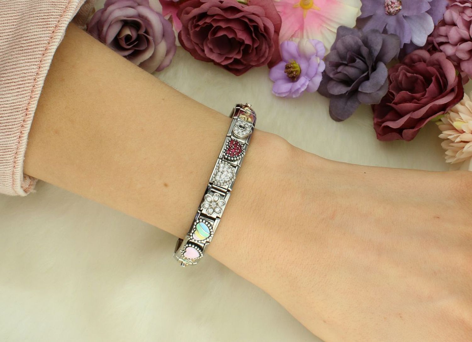 Nomination Link 925 zawieszka srebro Czerwone serce 330327 08.jpg